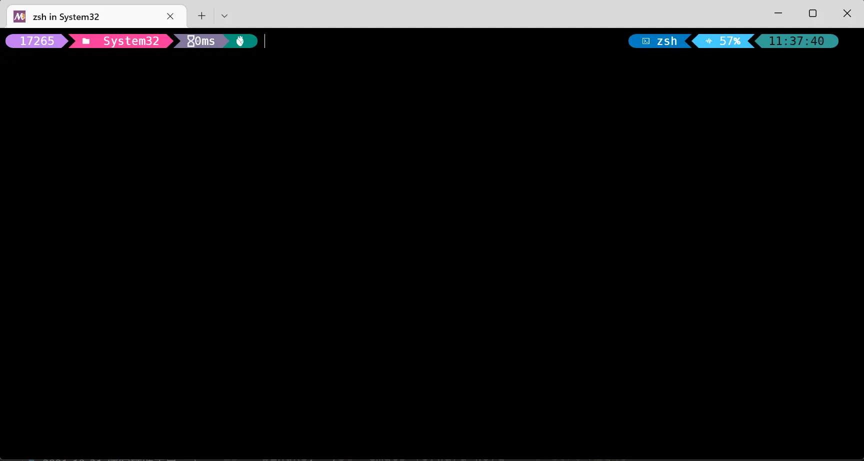 #~/img/zsh-config/oh-my-posh配置好字体以后的显示情况.webp